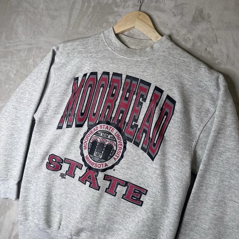 Moorhead State University Sweater Mens M Vintage Crew Neck Pull Over