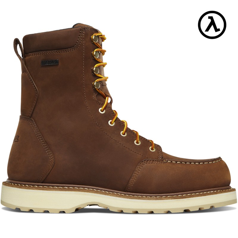 DANNER® CEDAR RIVER 8″ BROWN ALUMINUM TOE WORK BOOTS 14303 – ALL SIZES – NEW