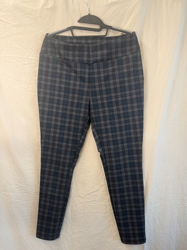 Counterparts Brand Plaid Pants Mid-Rise Slim-Leg Dress Style Class