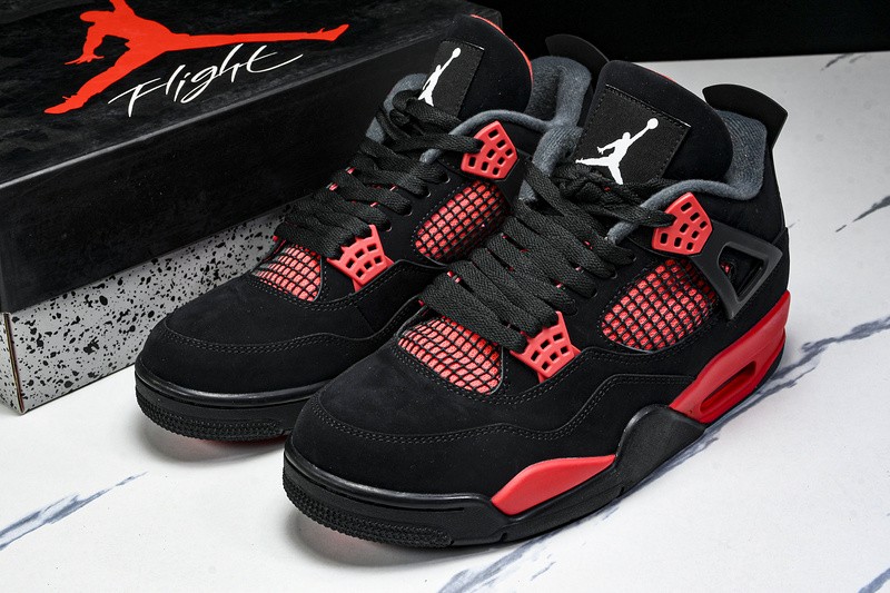 CT8527-016 AJ 4 Retro Red Thunder Black/Crimson Men's Size 4-13 gallery