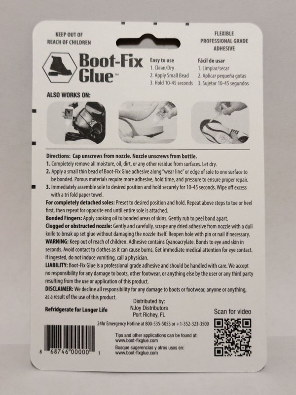 Boot-Fix & Shoe-Fix Glue : Instant Professional Grade Shoe Repair Glue 2 pack gallery