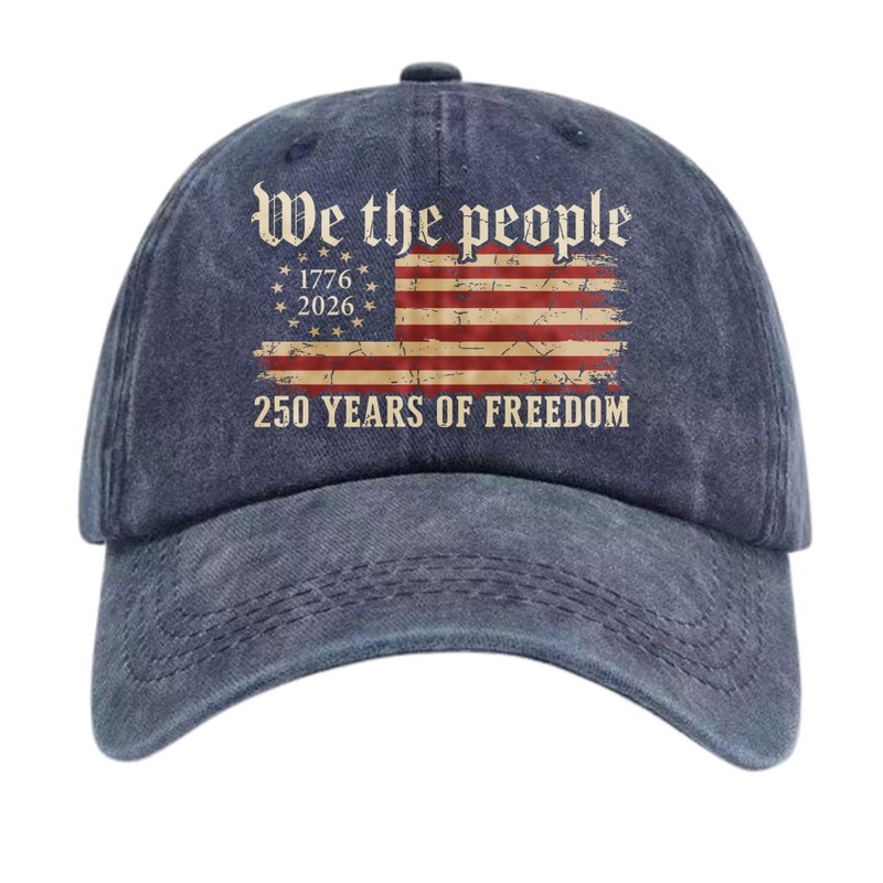 Unisex We The People 1776-2026 250th Anniversary Dad Hat USA Flag Patriotic Cap gallery