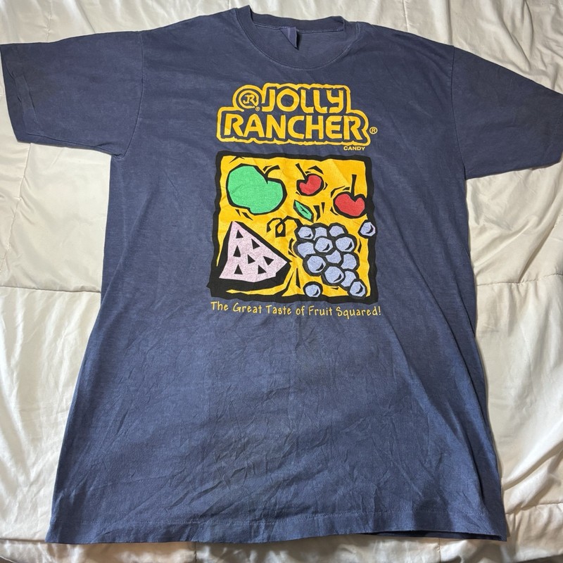 Jolly Rancher Men’s Short Sleeve Single Stitch Size Large Promo T-Shirt