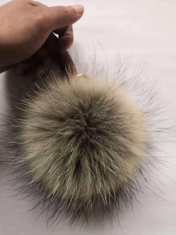 6" Large Fluffy Genuine Pom Pom Keychain Puffy Ball Car Keyring/Bag Purse Charm gallery