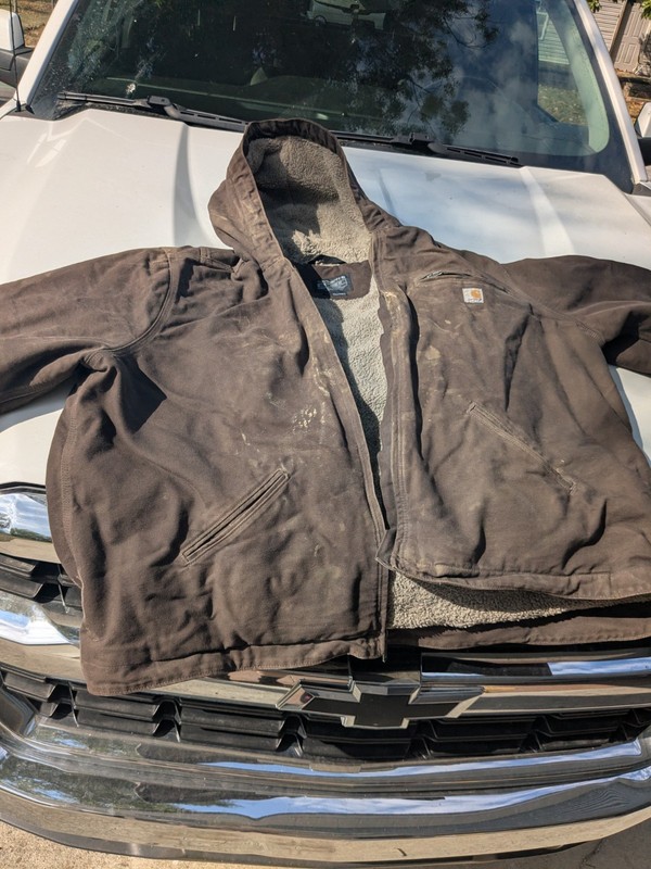 Worked-In Carhartt Sierra Brown Duck Jacket 3XL Men’s Great Condition Loose Fit