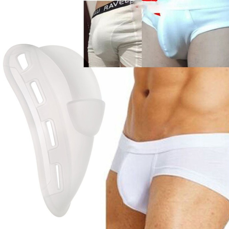 Cup Pad Swim Briefs Enhance Silica Gel White Cushion Men’s Bulge Fashion
