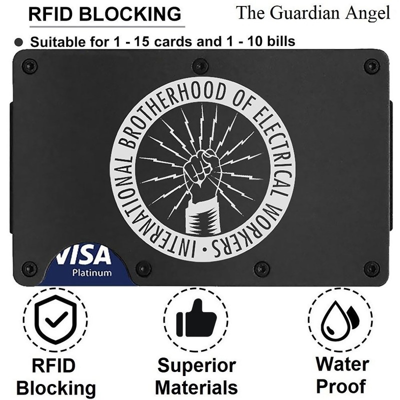 IBEW Electrical Workers RFID Blocking Laser Engraved Wallet Clip or Strap D7 gallery