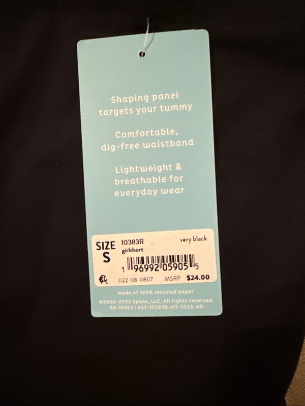 NWT Assets by Spanx Lightweight Breathable Shaping Girl Short Very Black Size S gallery