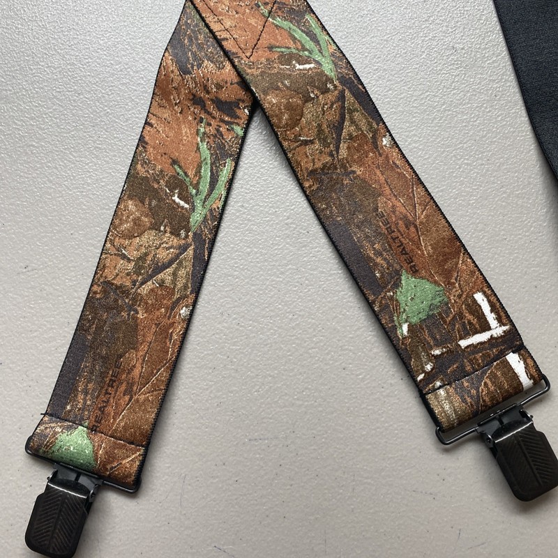 Adjustable Wide Suspenders Realtree Elastic Camouflage Hardwoods Made In USA gallery