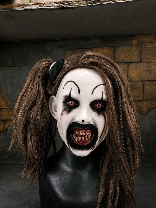 CLOWN Terrifier Women Mask HHN- Horror Halloween Cosplay Mask Scary