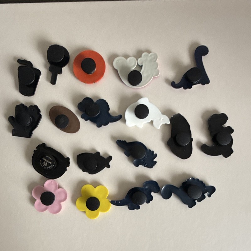Multicolor PVC Shoe Charms Set Dinosaur Shark Dolphin Sports Flowers 18 pieces gallery