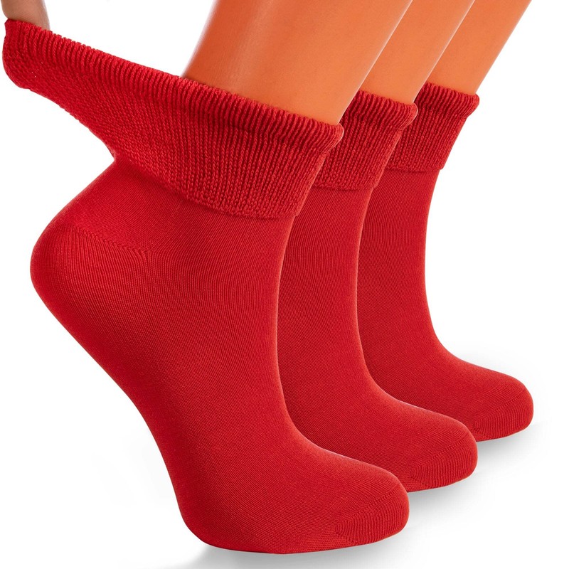 American Made Diabetic Ankle Socks 3 Pairs Non-Binding Cotton Unisex Moisture-Wi gallery