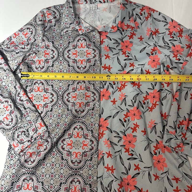 Misslook Women’s XL Mixed Print Blouse Boho Floral Geometric Top gallery