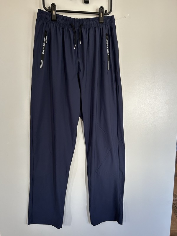 INEW BY SPORT Men’s Navy Track Pants M 80% Polyamide Zip Pocket