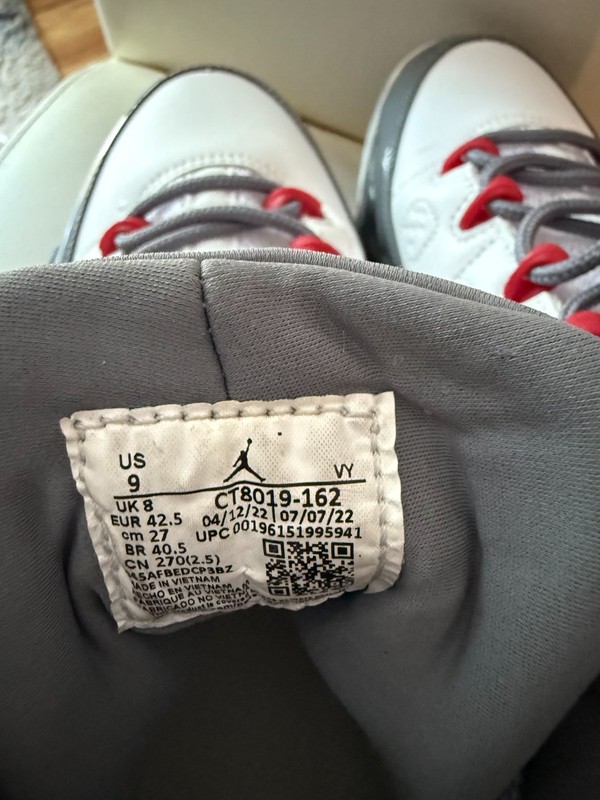 Air Jordan 9 Retro (often called a white/grey/red colorway of the Air gallery
