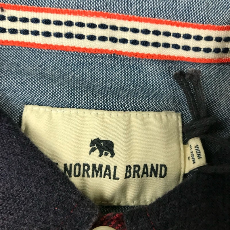 The Normal Brand Mountain Shirt Mens Small Red Plaid Button Up Long Sleeves NWT gallery