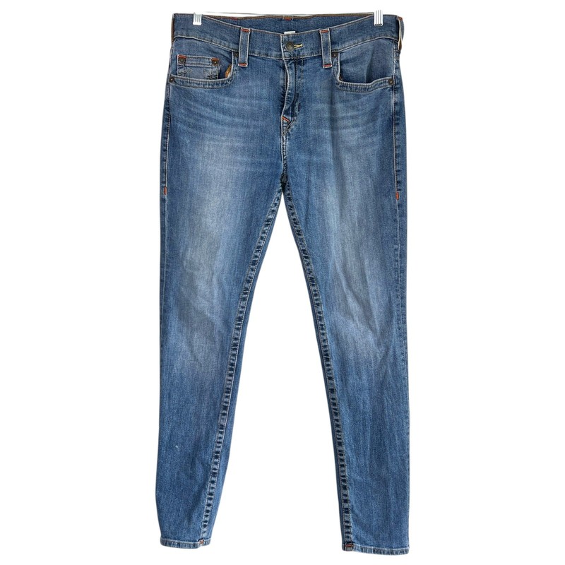 True Religion Mens Rocco Relaxed Skinny Medium Wash Size 34 Streetwear Urban