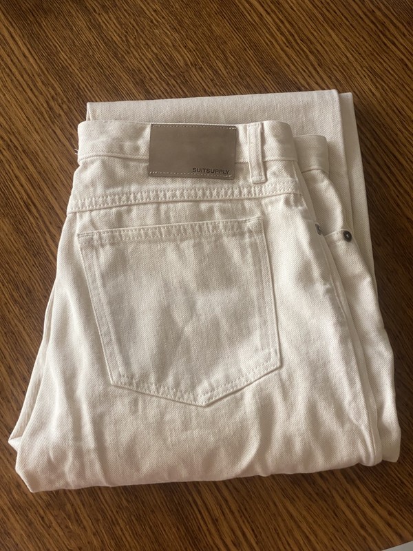 Suitsupply candiani demin white jeans Italian premium Men’s 33/32
