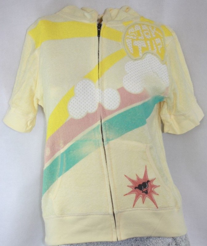 Womens Juniors David & Goliath Short Sleeve Soak It Up Sun Terry Zip Up Hoodie
