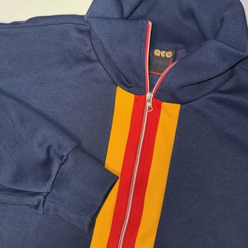 ACE Track Jacket 90’s Navy Blue Red Gold Retro XLTG Men