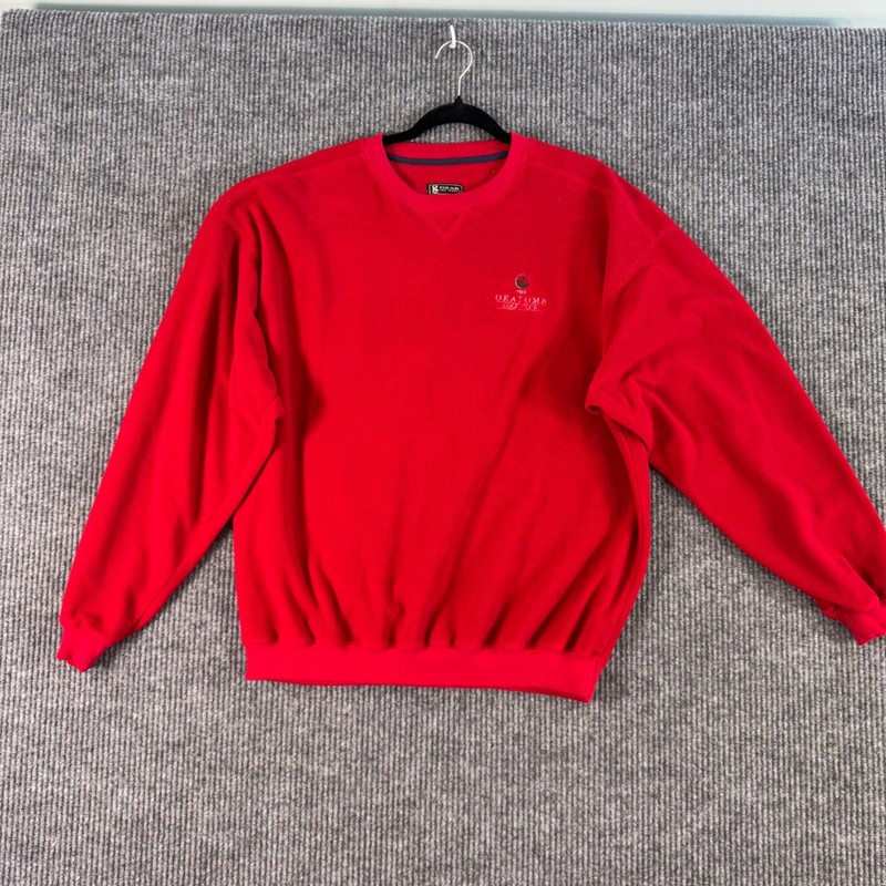 VTG Okatoma Golf Club Pullover Mens L Red Sweatshirt Gear for Sports Preppy
