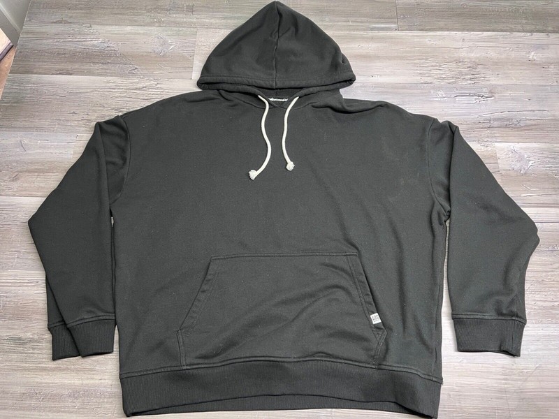 Common Identity Solid Black Hoodie Pullover Sweatshirt Skater Grunge Boxy Fit XL