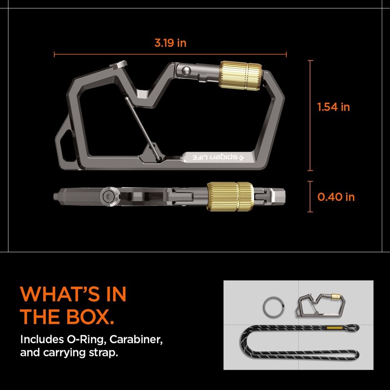 Spigen Key Accessory Carabiner LF101 Twist-to-Lock Mechanism gallery