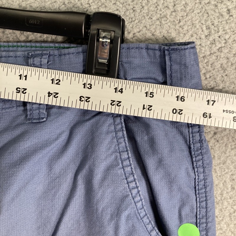Iron Co Cargo Shorts Mens 32 Blue Ripstop Stretch Utility Pockets Casual. FLAW gallery