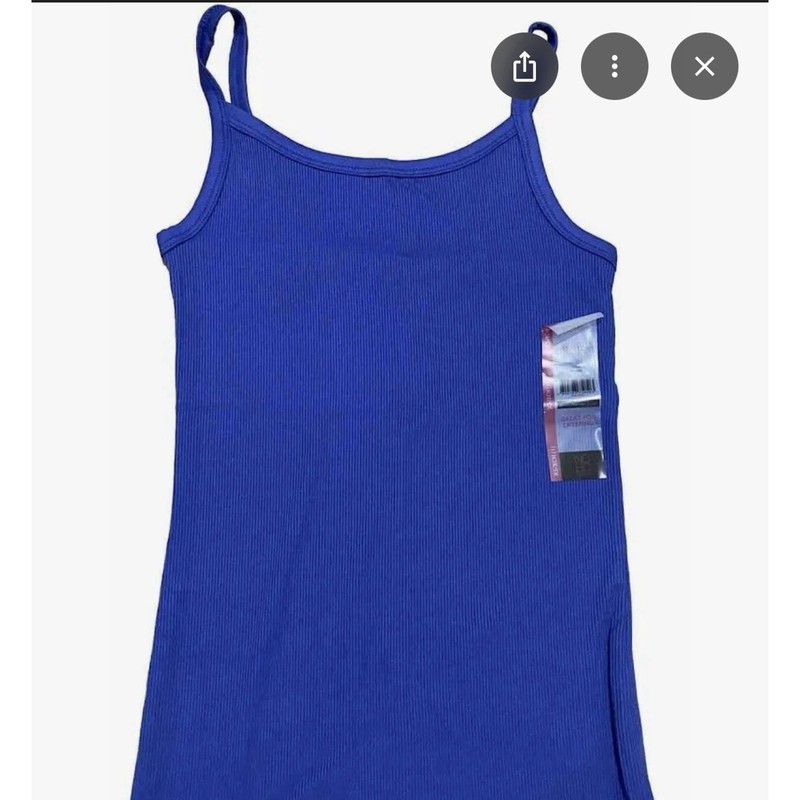 (4 Pack ) JUNIOR’S RIB CAMI Tank TOP Blue XS NEW