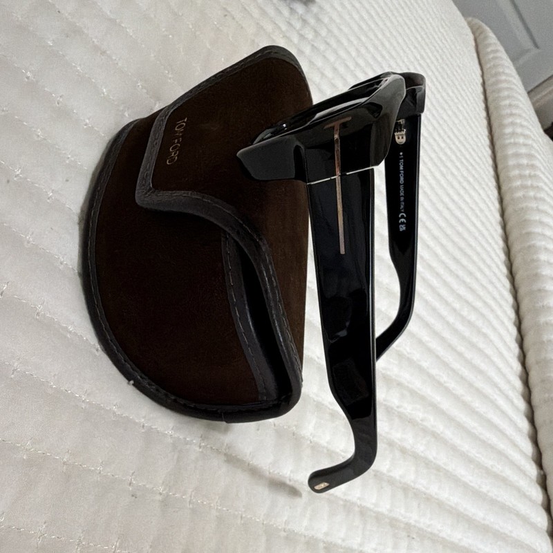 Tom Ford TF1154 ECO 01A Square Sunglasses Black Frame Gray Tinted UV400 gallery