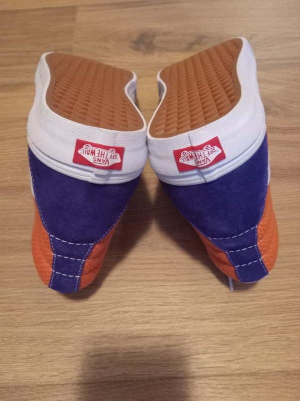 Vans Men Shoes Sk8 Hi Pro Blue Orange White Suede Canvas M10 gallery