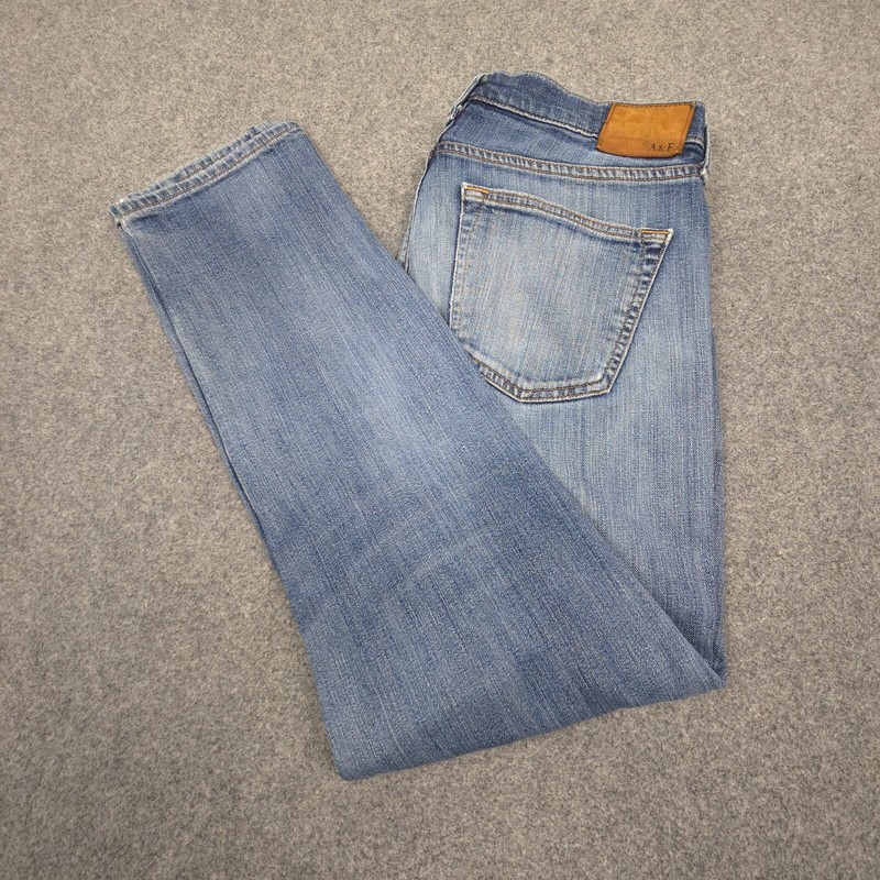 Abercrombie & Fitch Jeans Mens 31 Blue Denim Rustin Athletic Skinny Size 31×30