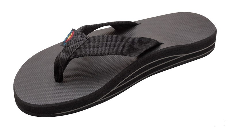 Man Rainbow Classic Rubber Double Layer Soft Top 1″ Nylon Strap 302ARP Black