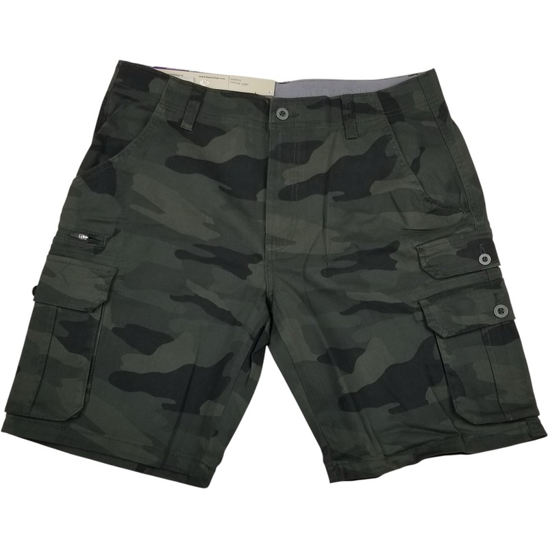 IRON Clothing Co Men’s Stretch Twill Camo 36 Multi Pocket Cargo Shorts