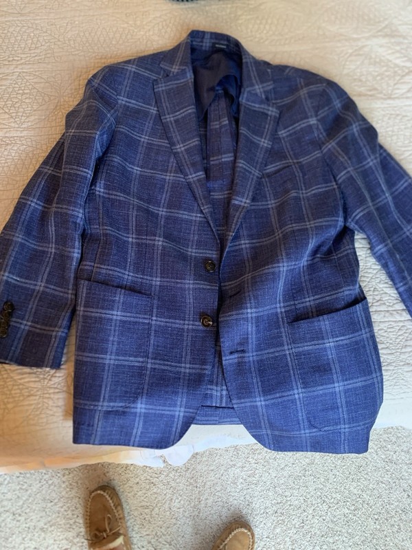 Peter Millar Crown Crafted Windowpane Sport Coat 40R