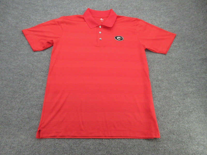 Georgia Bulldogs Polo Shirt Mens Large Red Knights Apparel Short Sleeve Adult L