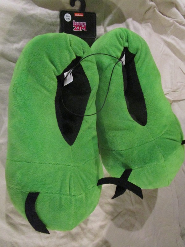 Invader Zim GIR GREEN Alien Dog Suit Plush Nickelodeon Slippers Adult Lg/XL 9-10 gallery