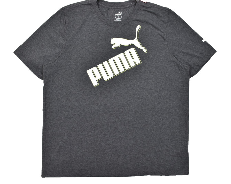 Puma Slope Tee Dark Gray Heather Graphic Logo T-Shirt Men’s Size XXL NEW