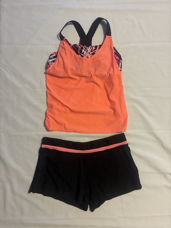 New ZeroXposur Swimming Wear Top SizeM Color Orange Bottom Size L Color Black
