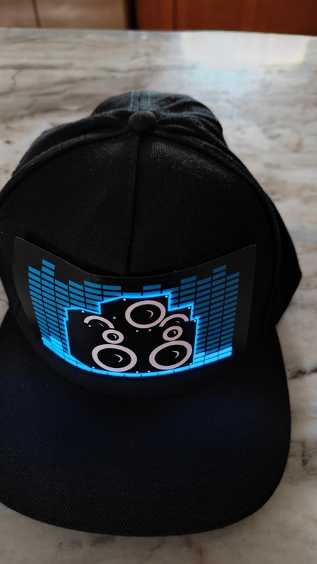 LED Music Sound Activated baseball Hat, clubwear, resort, sports, party