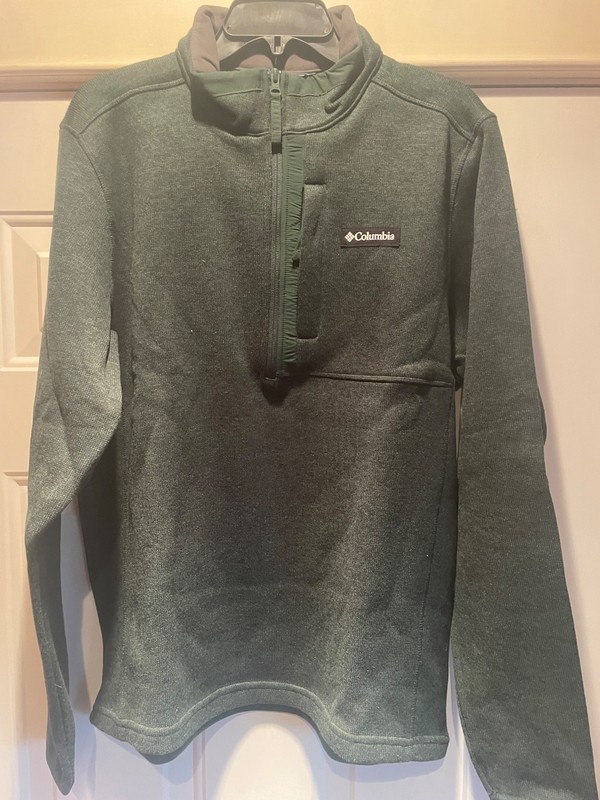 MENS LARGE COLUMBIA 1/2 ZIP FLEECE PULLOVER NWOT