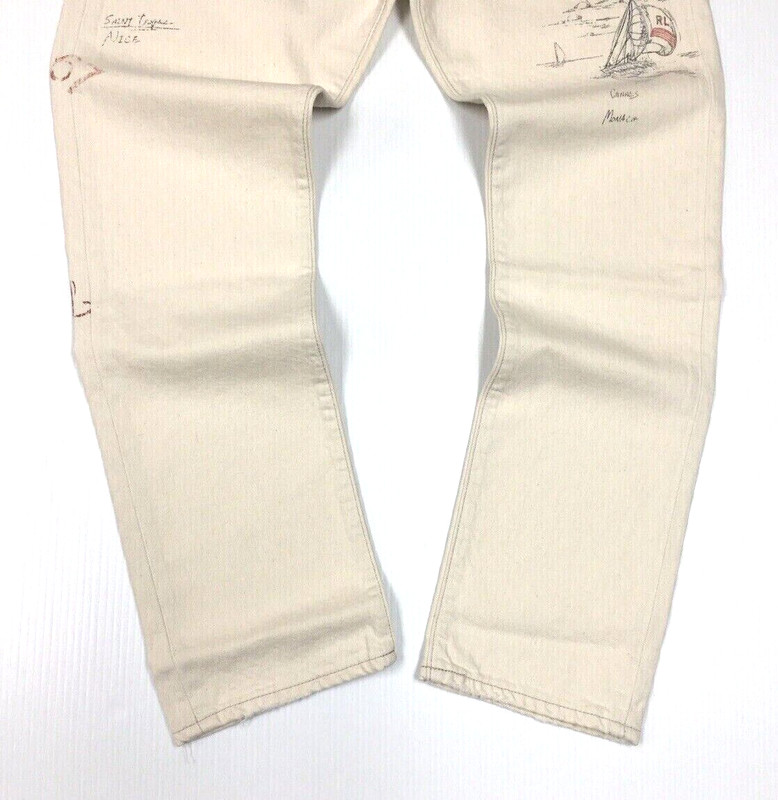 Polo Ralph Lauren Sailing Yacht Artist Artwork Pen Drawing Royal CP93 Slim Jeans gallery