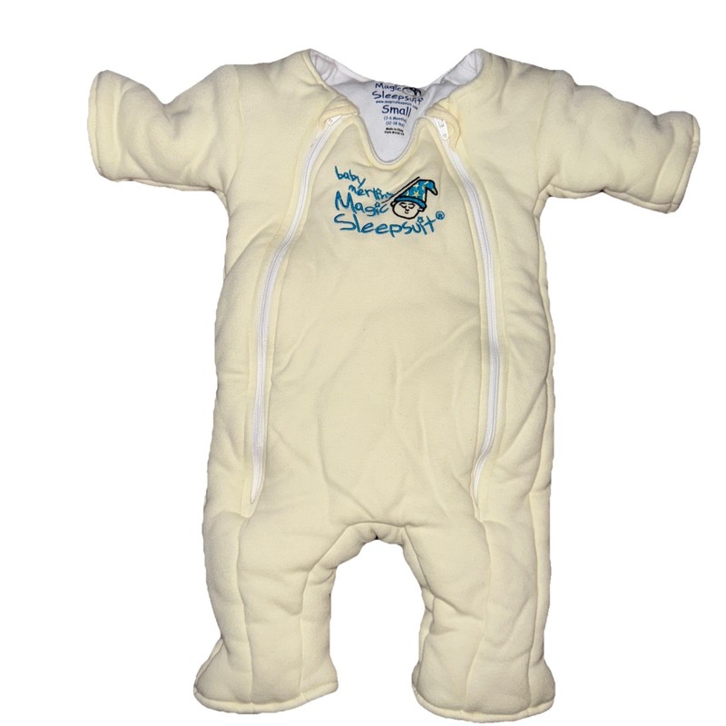 Baby Merlins. Infant SleepSuit Size Small 3-6 Months. Yellow. Unisex. Sleeper.
