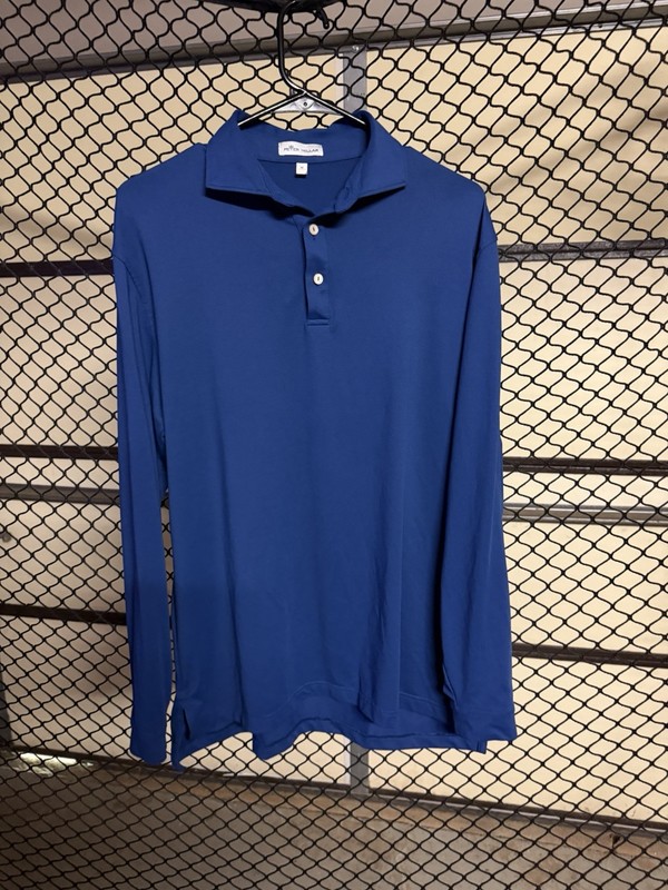 Dunwoody country club Peter Millar Polo Blue Men’s M Long Sleeve 92% Polyester