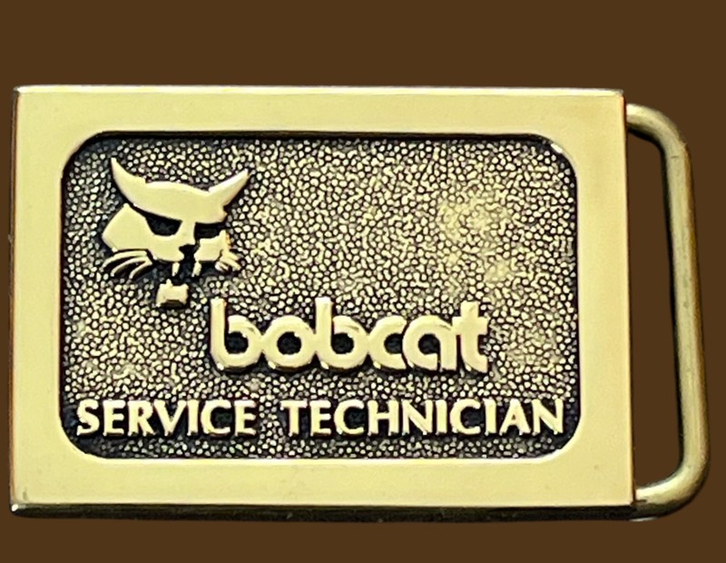 Bobcat Belt Buckle ~ Service Technician ~ Solid Brass ~ 1983 ~ BTS ~ USA NOS gallery