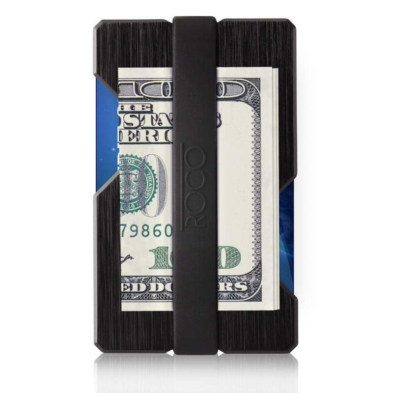 Roco Minimalist Aluminum Slim Wallet RFID Blocking Money Clip-Futuristic Design gallery