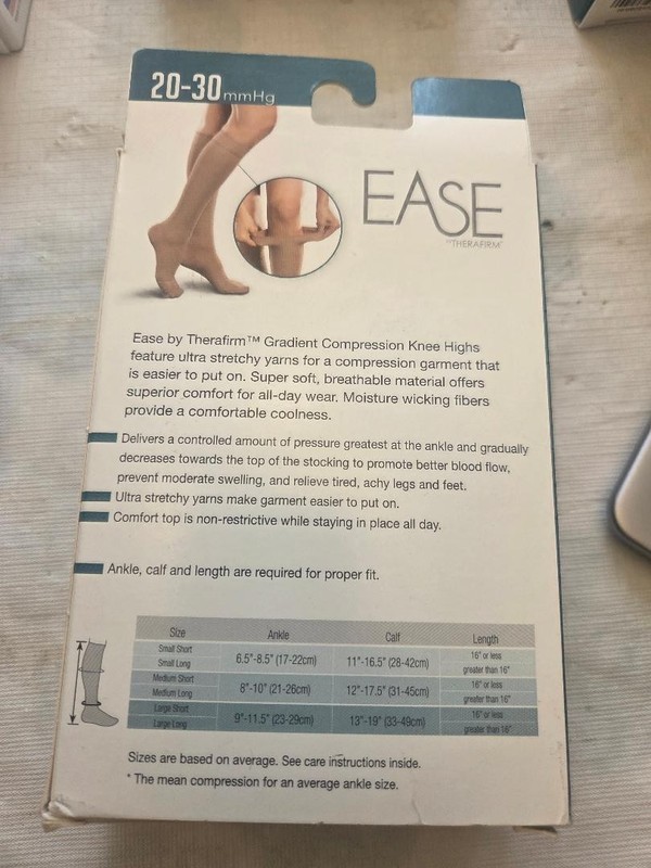 THERAFIRM EASE Compression OPAQUE Stockings 20-30 mmHg SHORT / LONG & COLOR gallery