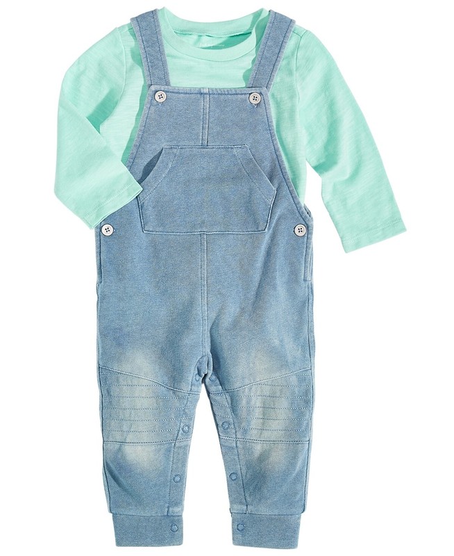 First Impressions NEW Infant Baby 2-Pcs Set Long-Sleeve Blue Size 0-3 months