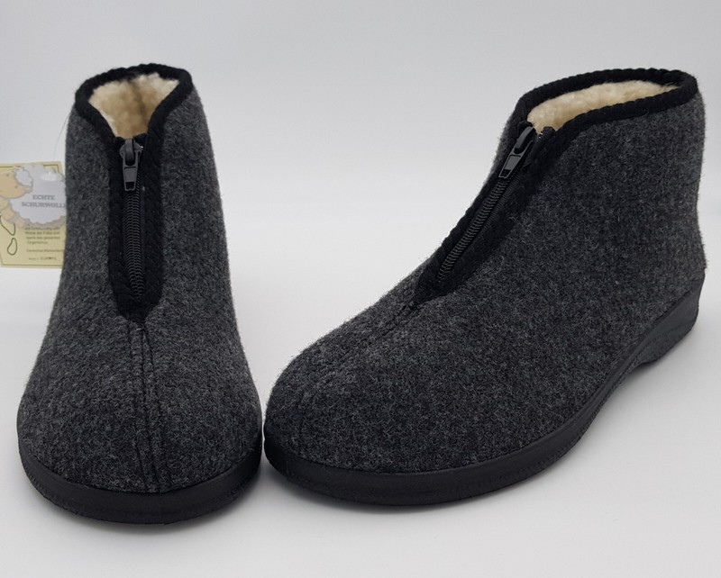 Winter Hausschuhe Hausstiefel Filz Schurwolle WARM 40-47 Hüttenschuhe Puschen gallery