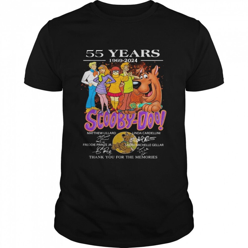 55 Years 1969 2024 Scooby Doo Thank You For The Memories 2D T-SHIRT Us Size